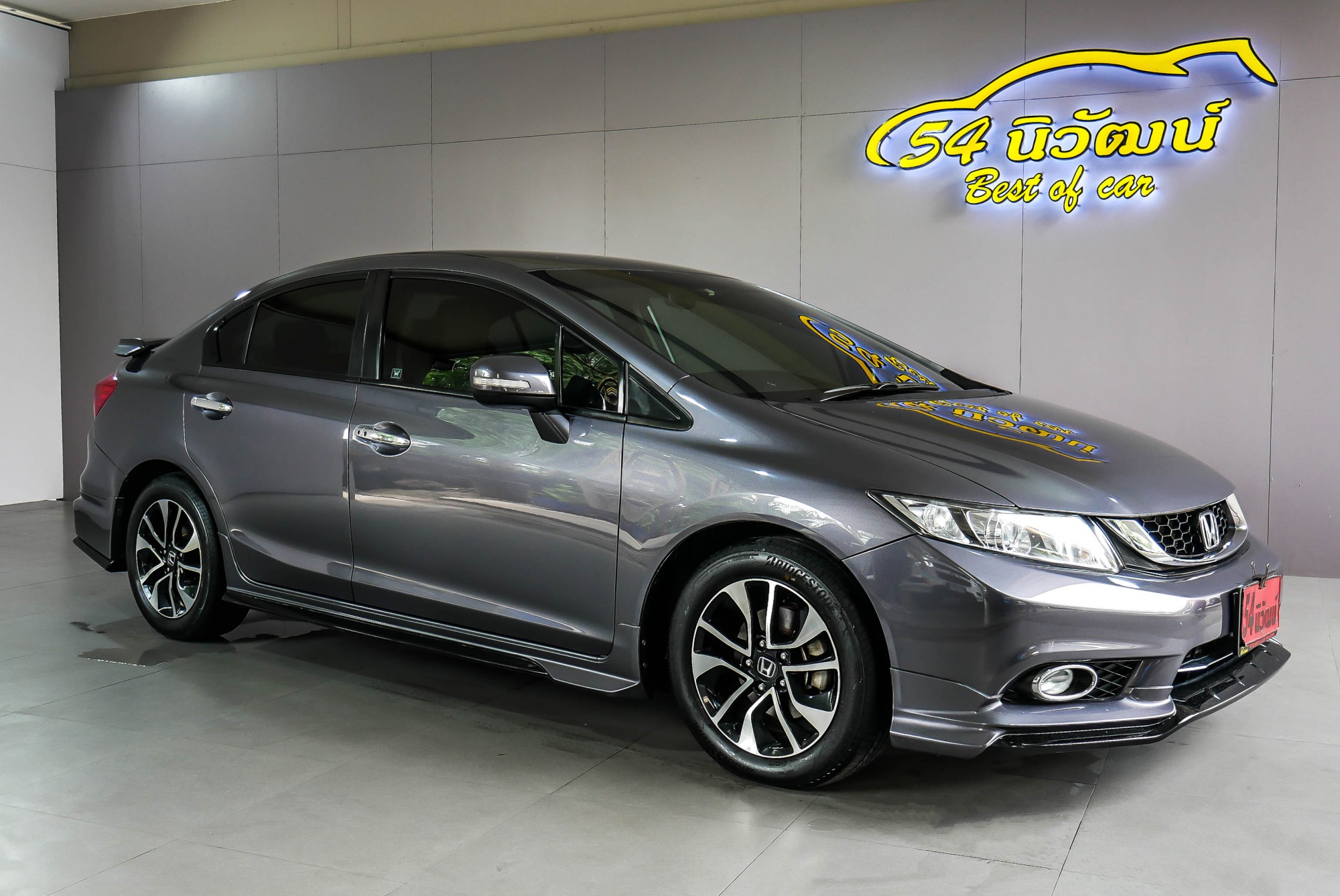 HONDA CIVIC FB 1.8 ES MINOR CHANGE AT ปี 2014 สีเทา (รูปที่ 2)