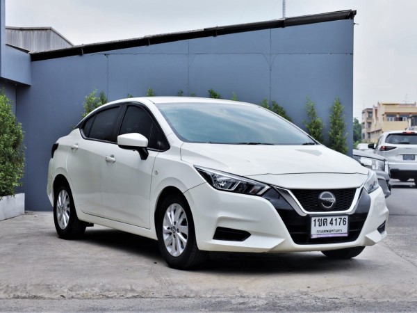 2020 NISSAN ALMERA 1.0EL auto ราคา 455,000 บาท (ไมล์ 80,xxxkm ) สีขาว เบนซิน