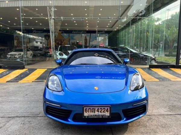 2018 Porsche 718 Boxster (Cayman) 718 Cayman สีน้ำเงิน