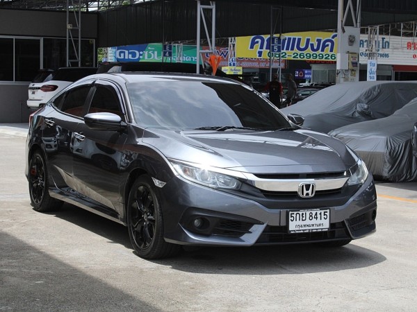 2016 Honda Civic FC 1.8 EL i-VTEC AT สีเทา เกียร์ออโต้ รุ่นท๊อป เดิมมาก ไม่มีชน ขับดีมาก