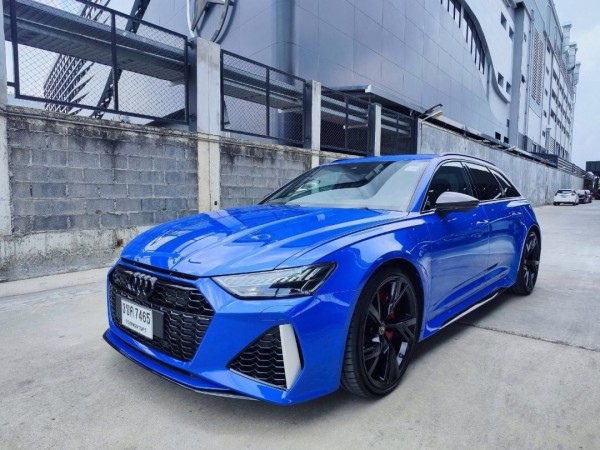 2021 Audi RS 6 Avant V8 4.0 Bi-Turbo สีน้ำเงิน