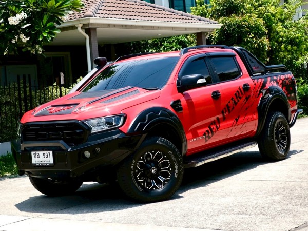 Ford Ranger 2.0 Double cab 4WD Limited ปี2020 สีแดง ออโต้ ดีเซล ไมล์ 5x,xxx km.